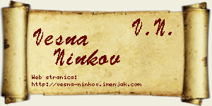 Vesna Ninkov vizit kartica